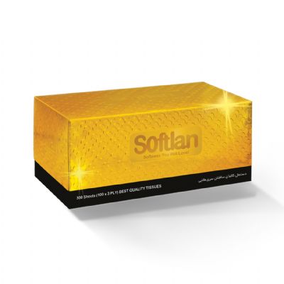 Softlan Facial Tissue-Golden- 100 × 3 ply 36 packs